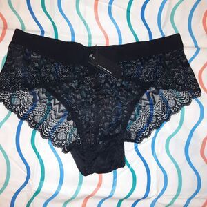 Youmita 1X Black Comfort FIT Lace Panties NWT